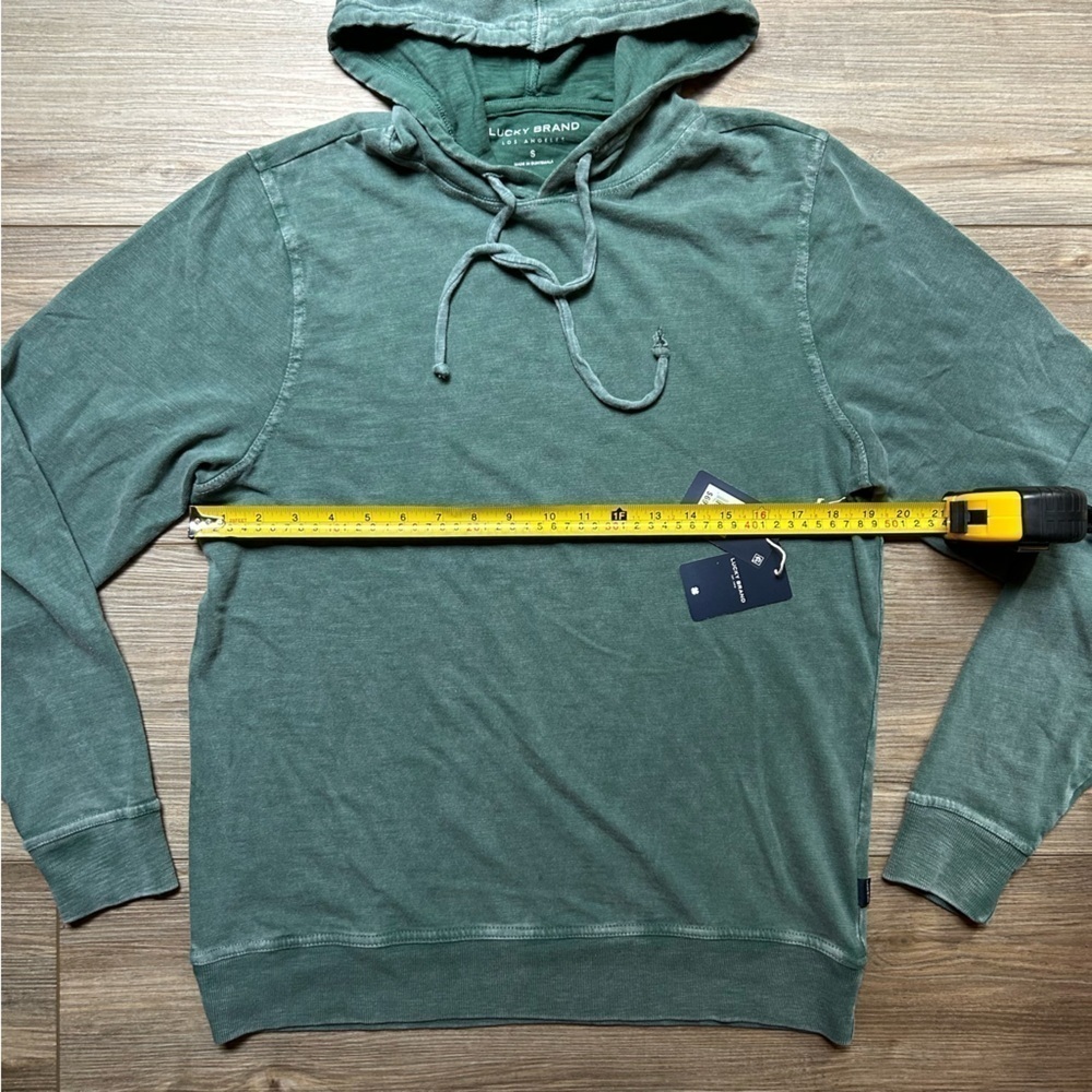 Lucky Brand | Weekend Slub Jersey Hoodie in Washed out Green (Small) - Picture 9 of 13